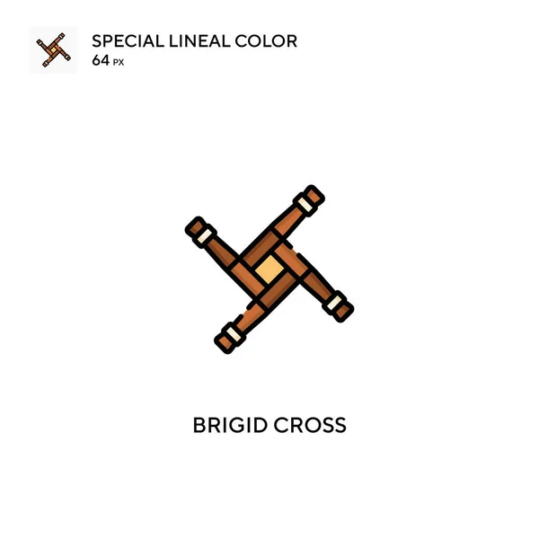 Brigid Cross Spezielles Lineares Farbvektorsymbol Brigide Kreuzsymbole Für Ihr Geschäftsprojekt — Stockvektor