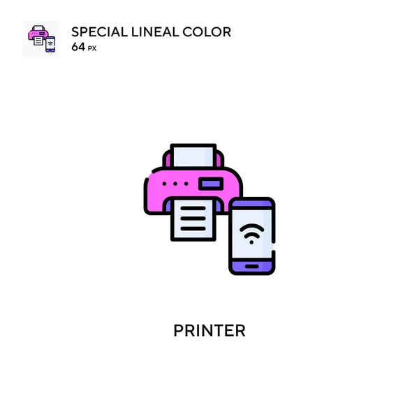Printer Special Lineal Color Vector Icon Printer Icons Your Business — Stock Vector