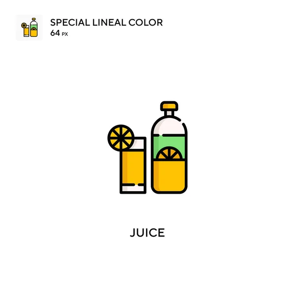 Juice特殊线形彩色矢量图标 您的商业项目的果汁图标 — 图库矢量图片