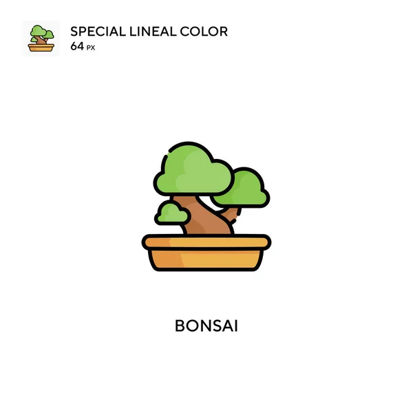 Bonsai Spezielles Lineares Farbvektorsymbol Bonsai Symbole Für Ihr Geschäftsprojekt — Stockvektor