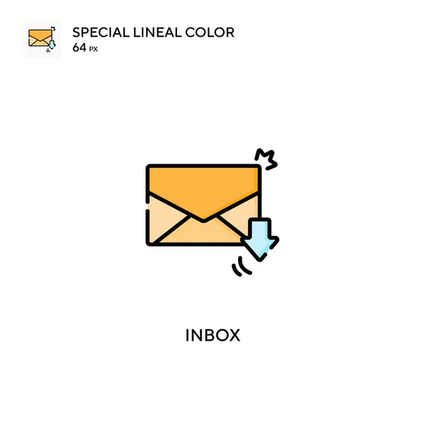 Inbox Speciális Lineáris Szín Vektor Ikon Postaláda Ikonok Üzleti Projekt — Stock Vector