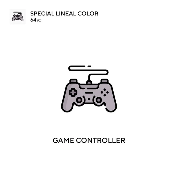 ゲームコントローラー特殊線型カラーベクトルアイコン ビジネスプロジェクトのゲームコントローラーアイコン — ストックベクタ