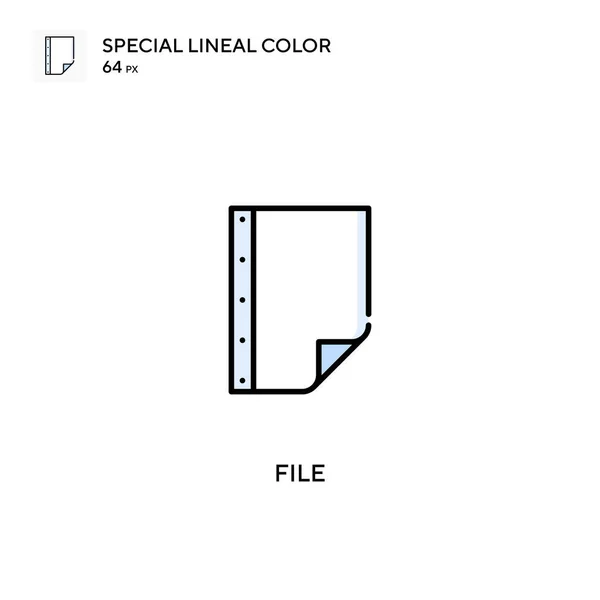 Fichier Icône Vectorielle Couleur Linéaire Spéciale Fichier Icônes Pour Votre — Image vectorielle
