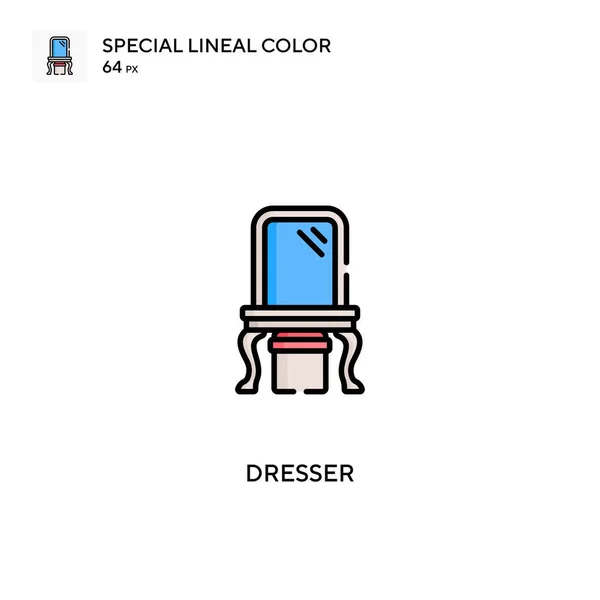 Значок Dresser Special Lineal Color Vector Иконки Dresser Вашего Бизнес — стоковый вектор