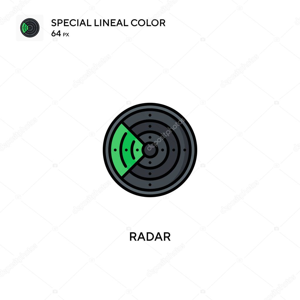 Radar Special lineal color vector icon. Radar icons for your business project