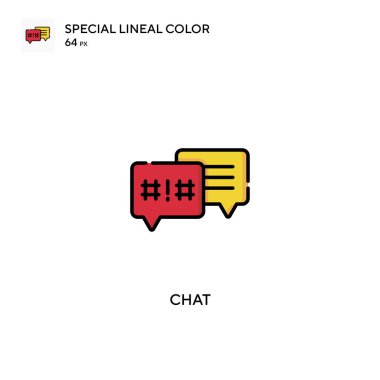 Özel doğrusal renk vektör simgesi sohbet et. İş projeniz için sohbet simgeleri