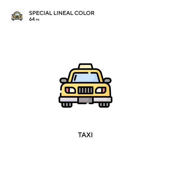 Taxi Ícone Vetorial Cor Linear Especial Ícones Táxi Para Seu —  Vetores de Stock