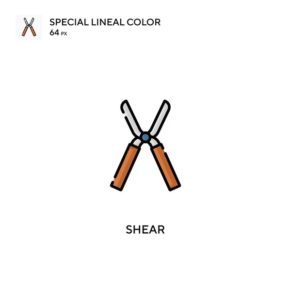 Shear Ícone Vetorial Cor Linear Especial Ícones Cisalhamento Para Seu —  Vetores de Stock