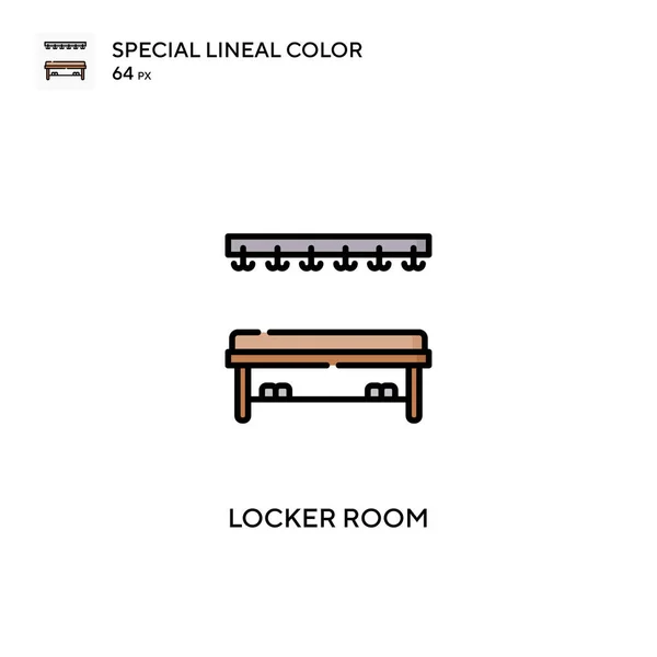 Umkleideraum Spezielles Lineares Farbvektorsymbol Umkleidekabinen Symbole Für Ihr Geschäftsprojekt — Stockvektor