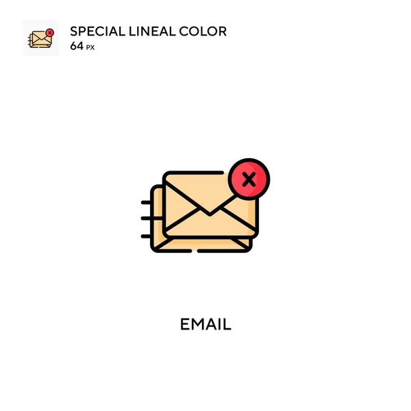 Email Icono Especial Vector Color Lineal Iconos Correo Electrónico Para — Vector de stock