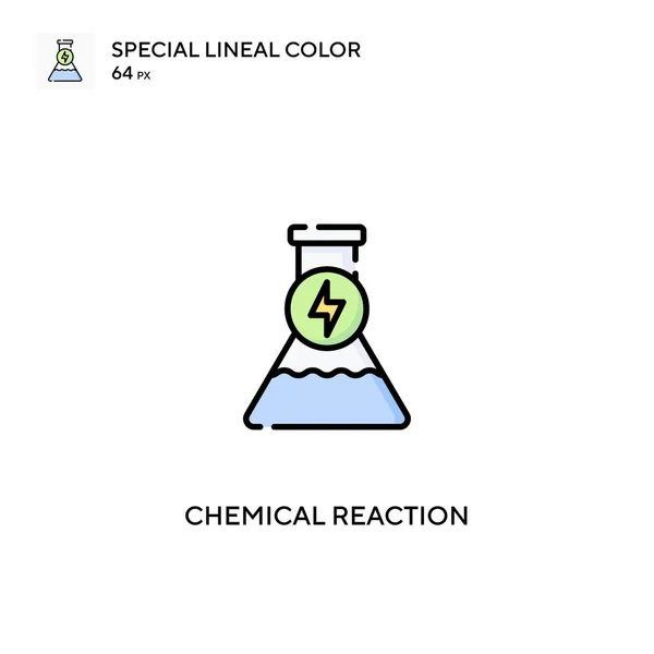 Reacción Química Icono Especial Vector Color Lineal Iconos Reacción Química — Vector de stock