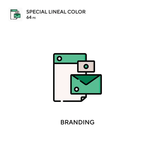 Merk Speciale Lineal Kleur Vector Pictogram Branding Pictogrammen Voor Business — Stockvector