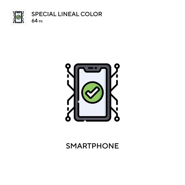 Akıllı Telefon Özel Doğrusal Renk Vektörü Simgesi Projeniz Için Akıllı — Stok Vektör