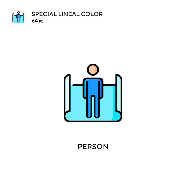 Persona Icono Especial Vector Color Lineal Iconos Persona Para Proyecto — Vector de stock