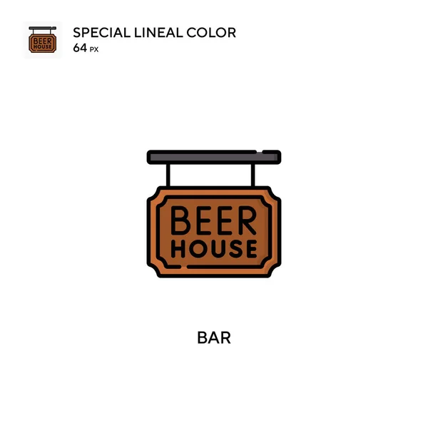 Bar Speciale Lijnkleur Vector Pictogram Bar Iconen Voor Business Project — Stockvector