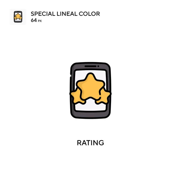 Рейтинг Special Lineal Color Vector Icon Рейтинговые Иконки Вашего Бизнес — стоковый вектор