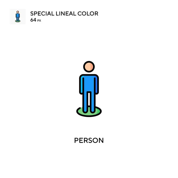 Person Special Lineal Color Vector Icon Person Icons Your Business — Stock Vector