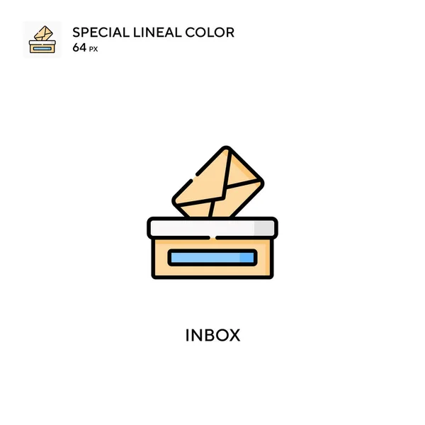 Inbox Speciális Lineáris Szín Vektor Ikon Postaláda Ikonok Üzleti Projekt — Stock Vector