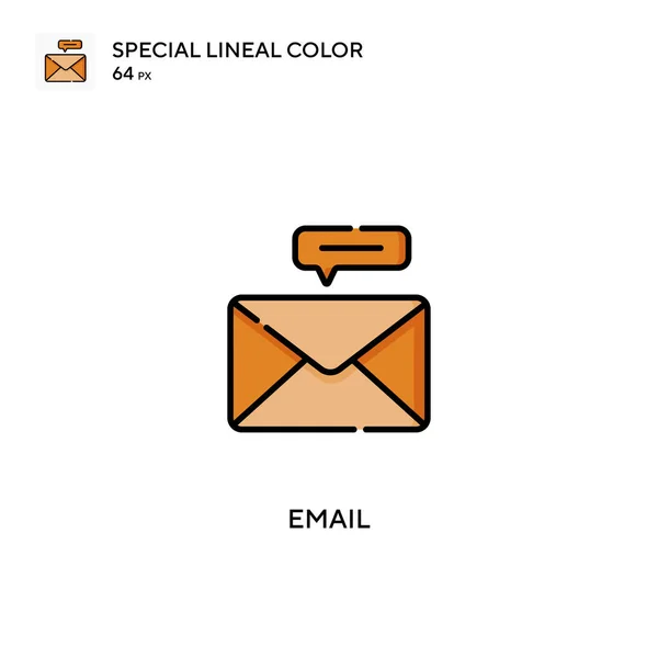 Email Special Lineal Color Vector Icon 비즈니스 프로젝트용이 아이콘 — 스톡 벡터