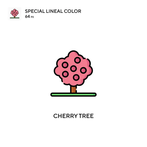 Kirschbaum Spezielles Lineares Farbvektorsymbol Kirschbaum Symbole Für Ihr Geschäftsprojekt — Stockvektor