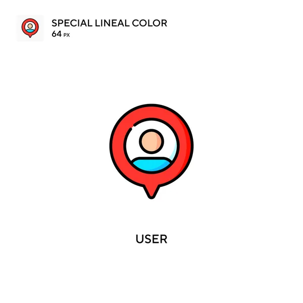 Usuario Icono Especial Vector Color Lineal Iconos Usuario Para Proyecto — Archivo Imágenes Vectoriales