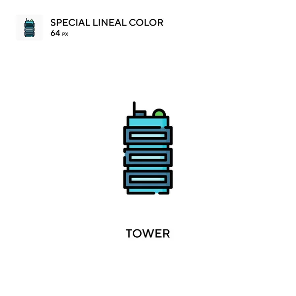 Tower Spezielles Lineares Farbvektorsymbol Tower Symbole Für Ihr Geschäftsprojekt — Stockvektor