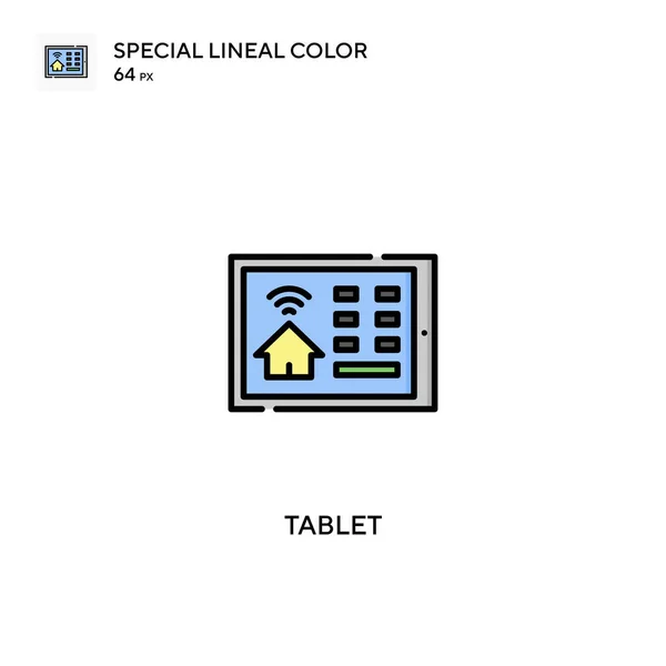Tablet Ícone Vetorial Cor Linear Especial Ícones Tablet Para Seu — Vetor de Stock