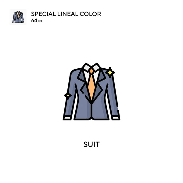 Suit Special Lineal Color Vector Icon Suit Icons Your Business — Stock Vector