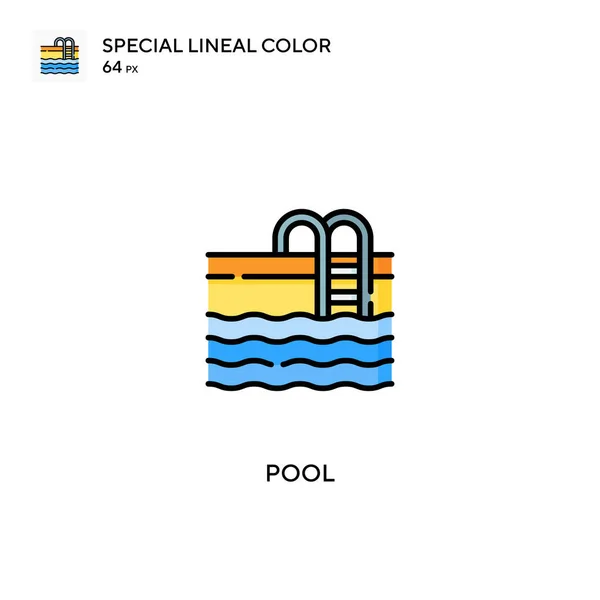 Pool Spezielles Lineares Farbvektorsymbol Pool Symbole Für Ihr Geschäftsprojekt — Stockvektor