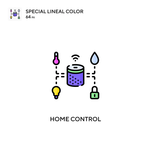 ホームコントロール特殊線型カラーベクトルアイコン ビジネスプロジェクトのホームコントロールアイコン — ストックベクタ