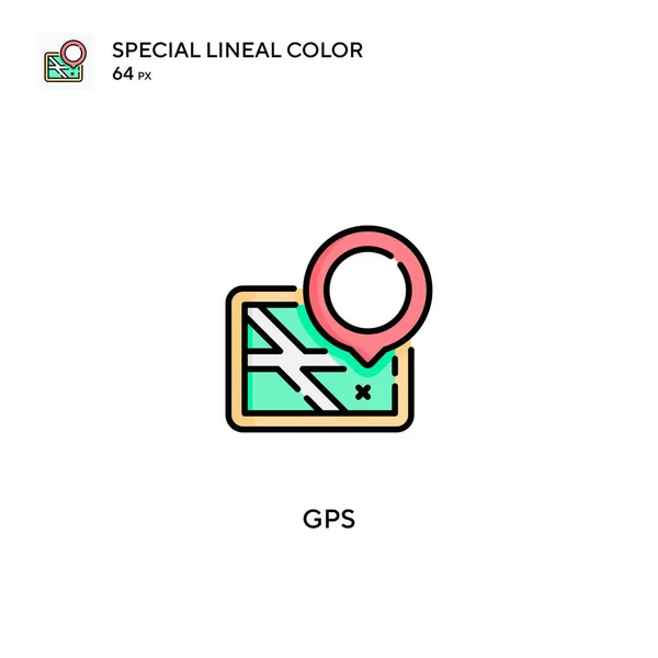 Gps特殊线形彩色矢量图标 Gps图标为您的商业项目 — 图库矢量图片