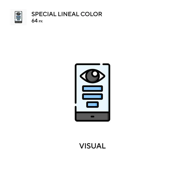 Visual Special Lineal Color Vector Icon Visual Icons Your Business — Stock Vector