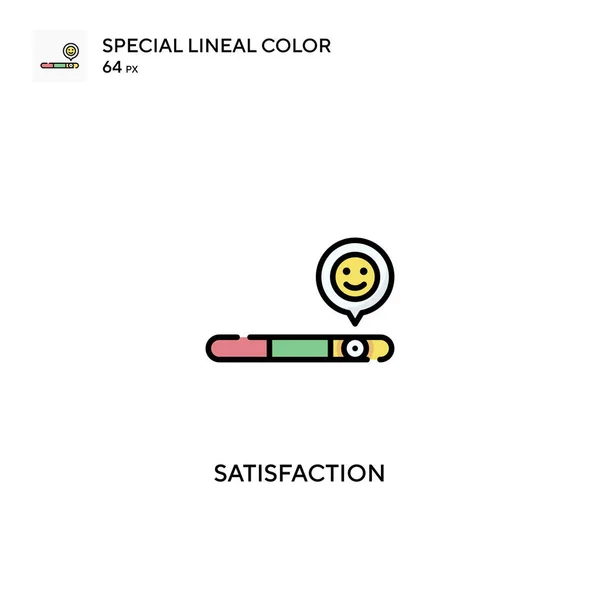 Satisfacción Icono Especial Vector Color Lineal Iconos Satisfacción Para Proyecto — Vector de stock