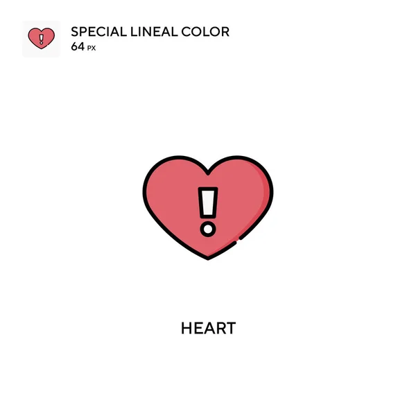 Herz Spezielles Lineares Farbvektorsymbol Herz Symbole Für Ihr Geschäftsprojekt — Stockvektor