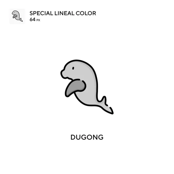 Dugong Ειδική Lineal Χρώμα Διάνυσμα Εικονίδιο Εικονίδια Dugong Για Επιχειρηματικό — Διανυσματικό Αρχείο