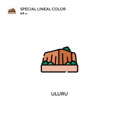 Uluru Özel Lineal renk vektör simgesi. İş projeniz için Uluru simgeleri