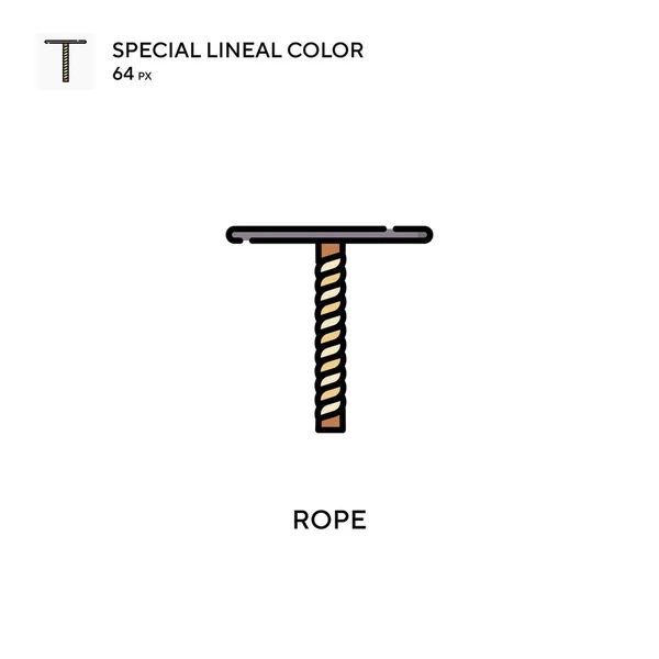 Rope Special Lineal Color Vector Icon 비즈니스 프로젝트용 아이콘을 제거하 — 스톡 벡터