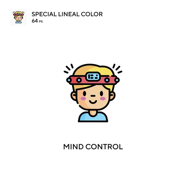 Control Mental Icono Especial Vector Color Lineal Iconos Control Mental — Vector de stock