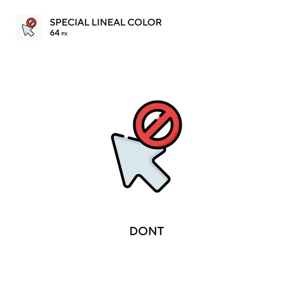 Dont Ειδικό Εικονίδιο Διάνυσμα Χρώματος Lineal Μην Εικονίδια Για Επιχειρηματικό — Διανυσματικό Αρχείο