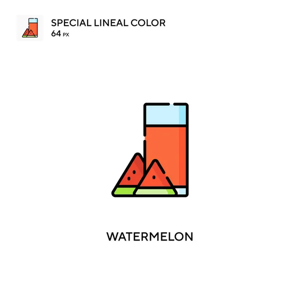 Wassermelone Spezielles Lineares Farbvektorsymbol Wassermelonen Symbole Für Ihr Geschäftsprojekt — Stockvektor