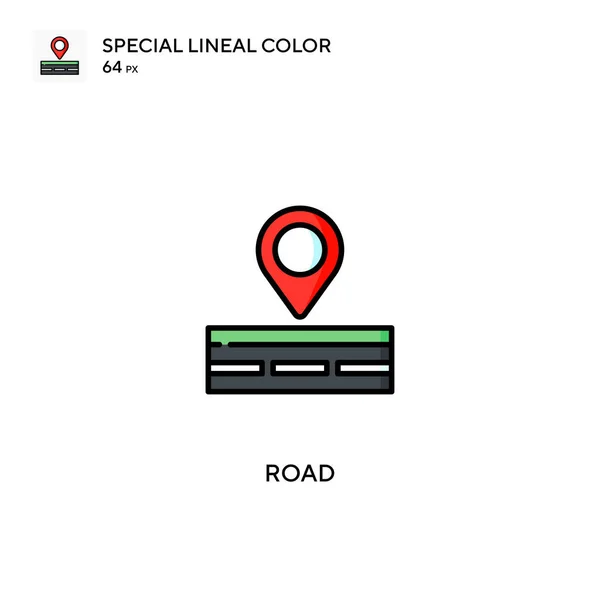 道路特殊线型彩色矢量图标 您的商业项目的道路图标 — 图库矢量图片