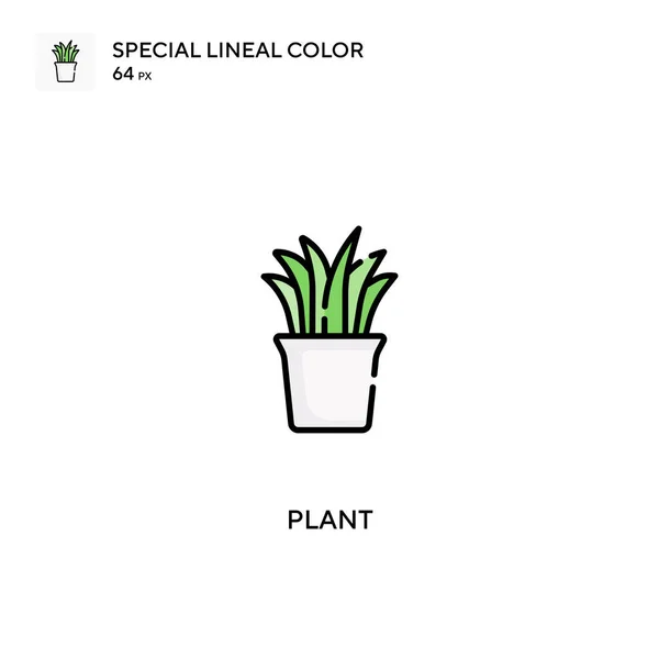 Plantera Speciella Linjal Färg Vektor Ikon Plantera Ikoner För Ditt — Stock vektor