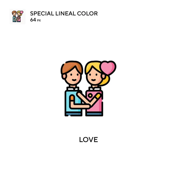 Uwielbiam Specjalną Ikonę Wektora Kolorów Liniowych Ikony Miłości Dla Twojego — Wektor stockowy