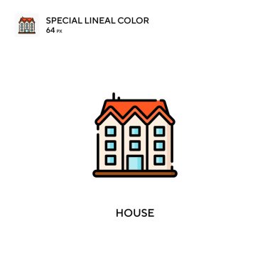 House Special Lineal renk vektör simgesi. İş projeniz için ev simgeleri