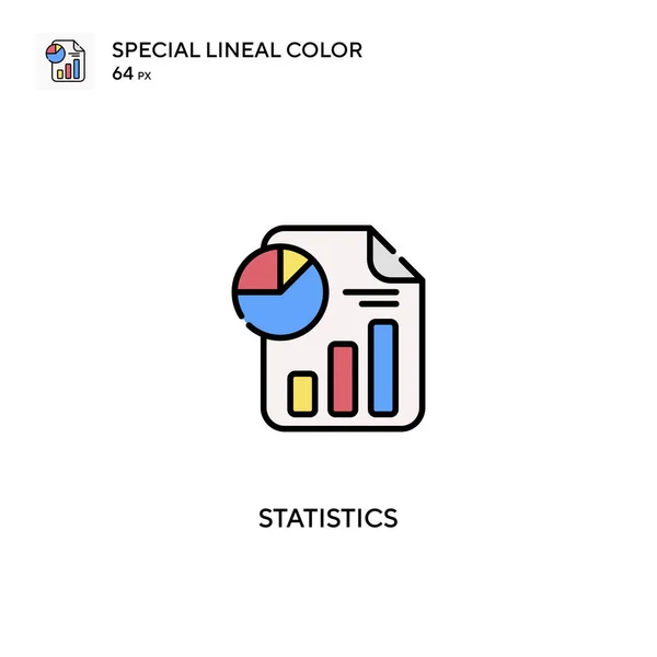 Statistik Spezielles Lineares Farbvektorsymbol Statistik Symbole Für Ihr Geschäftsprojekt — Stockvektor