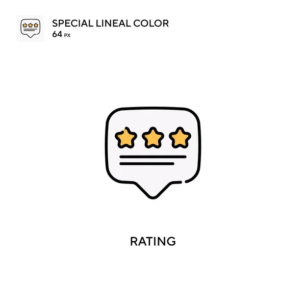 Rating Special Lineal Color Vector Icon Ikony Hodnocení Pro Váš — Stockový vektor