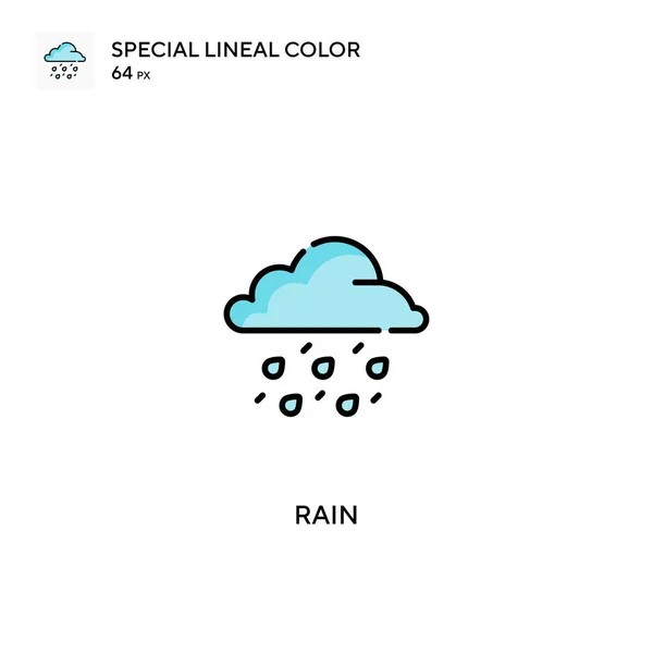 Rain Special Lineal Color Vector Icon Rain Icons Your Business — Stock Vector
