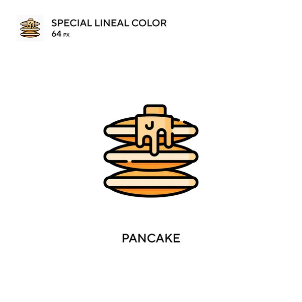 Pfannkuchen Spezielles Lineares Farbvektorsymbol Pfannkuchen Symbole Für Ihr Geschäftsprojekt — Stockvektor