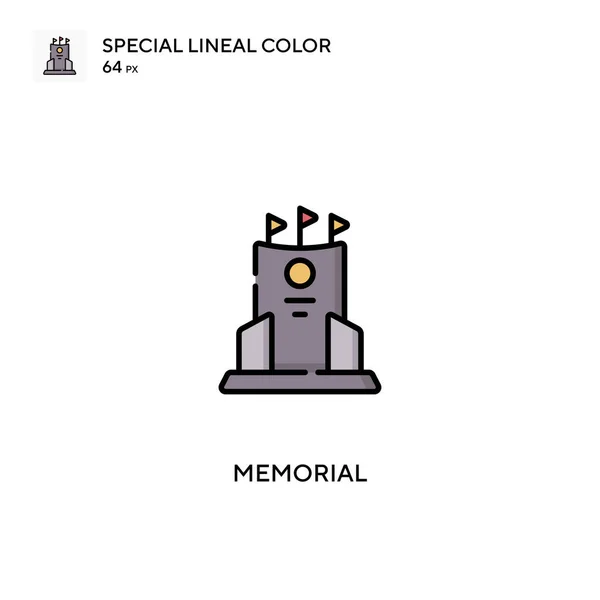 Memoriale Speciale Icona Vettoriale Colori Lineari Icone Commemorative Tuo Progetto — Vettoriale Stock
