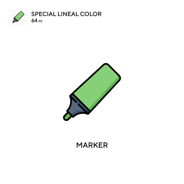 Marcador Icono Especial Vector Color Lineal Iconos Marcadores Para Proyecto — Vector de stock